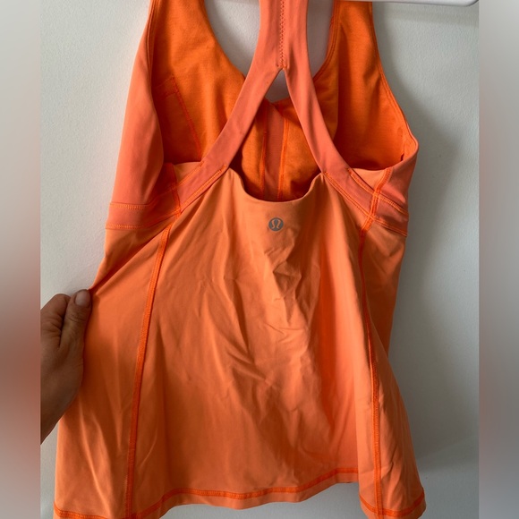 Lululemon orange tank top lulu athletic top - Picture 4 of 6